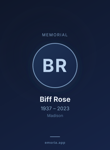 Memorial portrait of Biff Rose