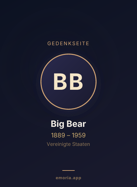 Gedenkportrait von Big Bear