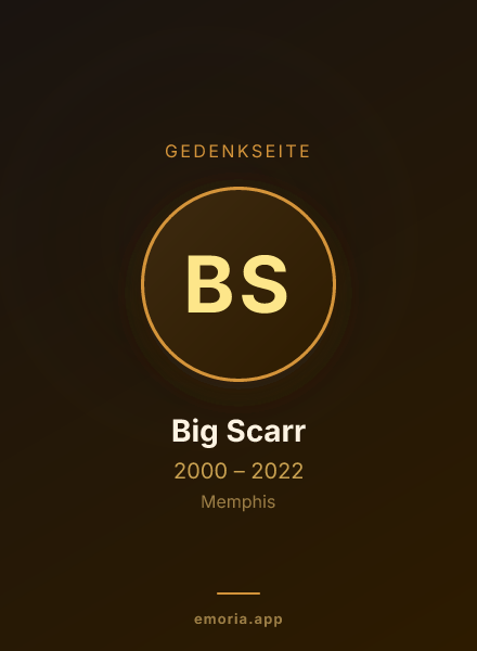 Gedenkportrait von Big Scarr