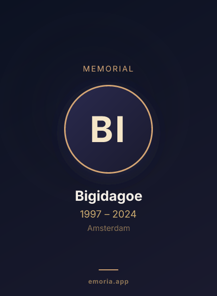 Memorial portrait of Bigidagoe