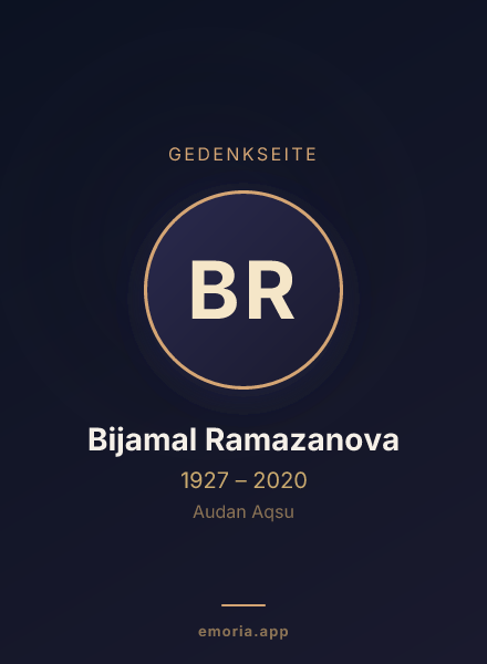 Gedenkportrait von Bijamal Ramazanova