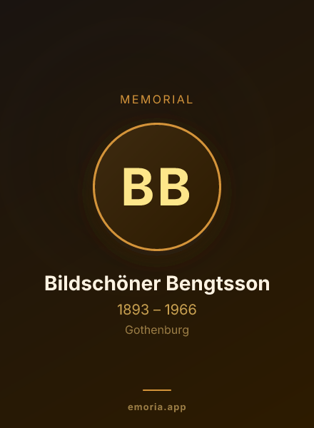 Memorial portrait of Bildschöner Bengtsson