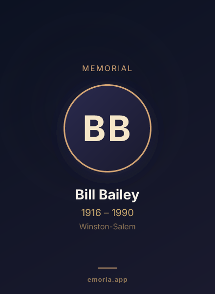 Memorial portrait of Bill Bailey