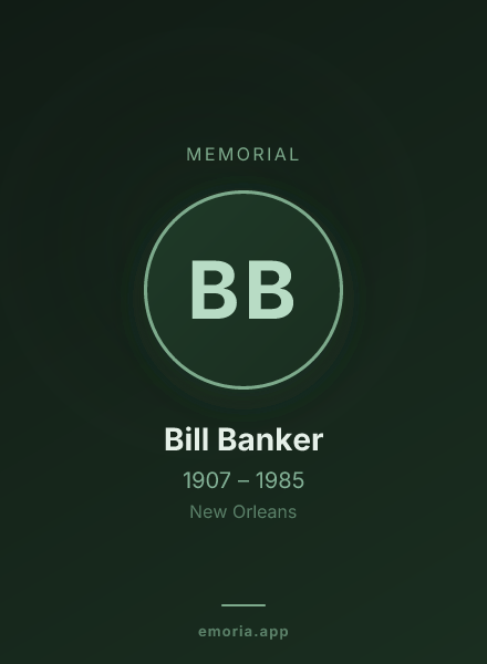 Memorial portrait of Bill Banker