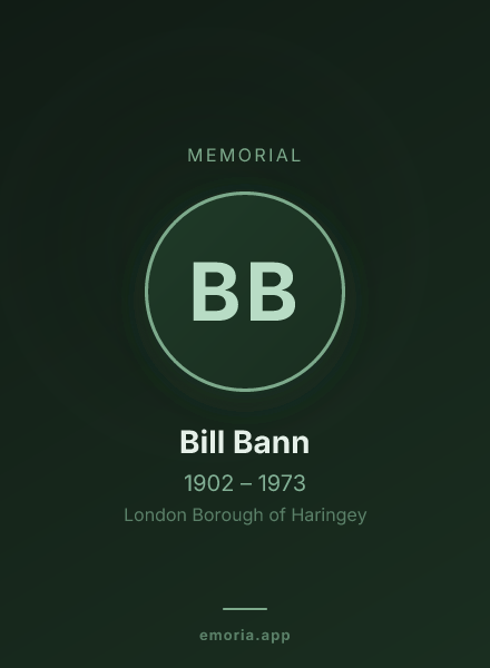 Memorial portrait of Bill Bann