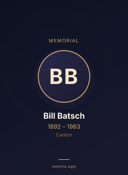 Memorial portrait of Bill Batsch