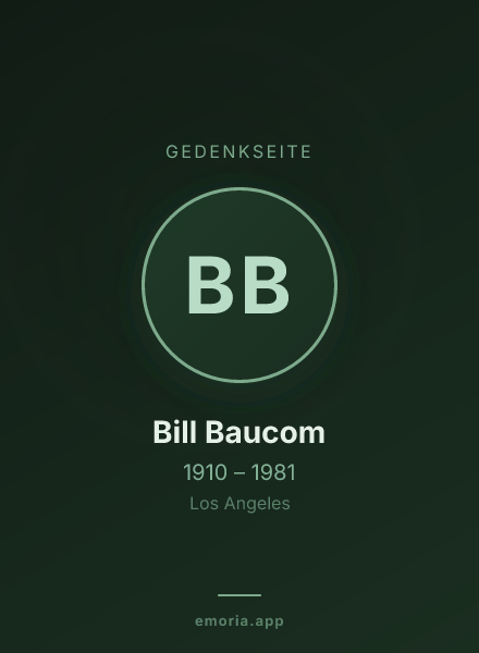 Gedenkportrait von Bill Baucom