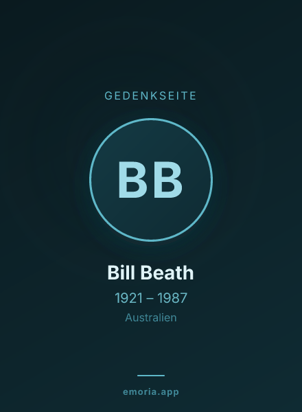 Gedenkportrait von Bill Beath