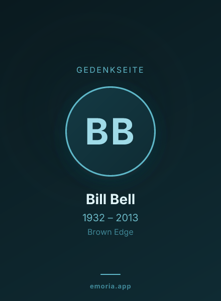 Gedenkportrait von Bill Bell