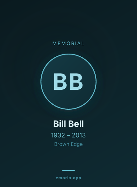 Memorial portrait of Bill Bell