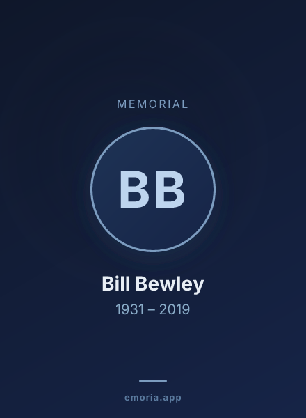 Memorial portrait of Bill Bewley