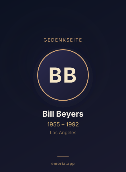 Gedenkportrait von Bill Beyers