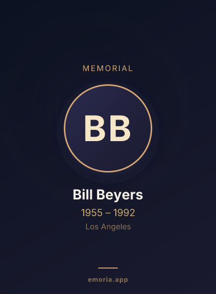 Memorial portrait of Bill Beyers