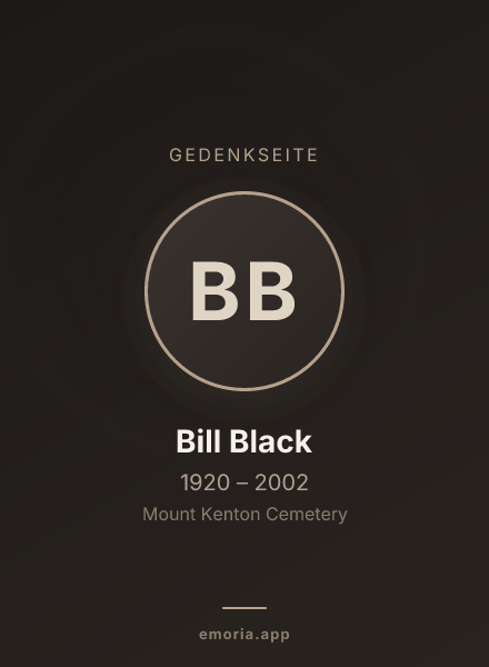Gedenkportrait von Bill Black