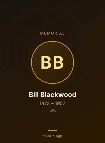 Memorial portrait of Bill Blackwood
