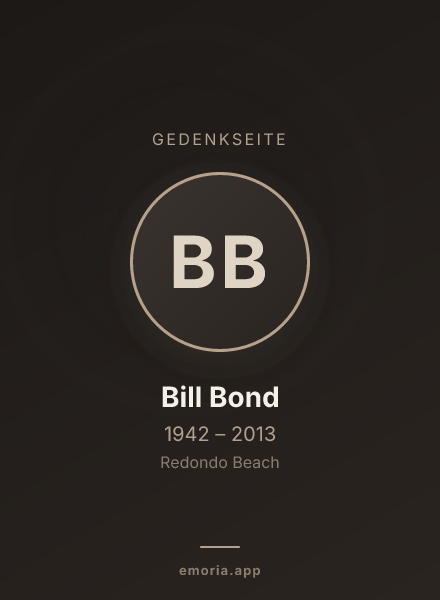 Gedenkportrait von Bill Bond