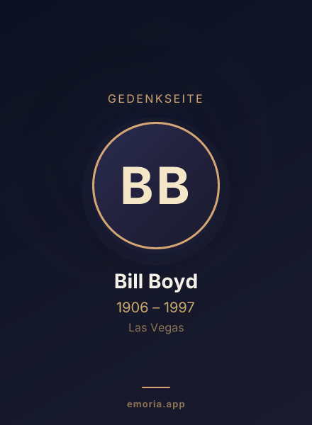 Gedenkportrait von Bill Boyd