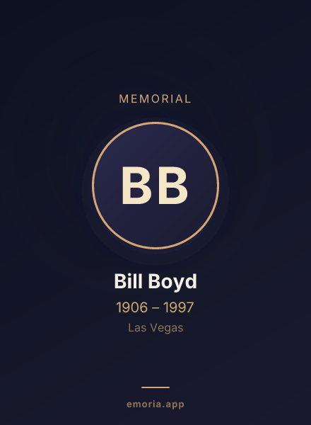 Memorial portrait of Bill Boyd