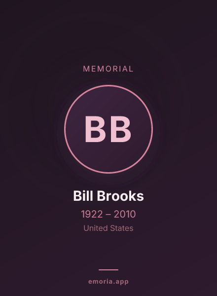 Memorial portrait of Bill Brooks