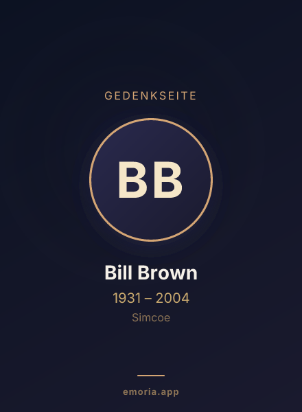 Gedenkportrait von Bill Brown