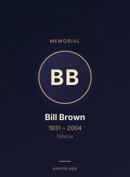 Memorial portrait of Bill Brown