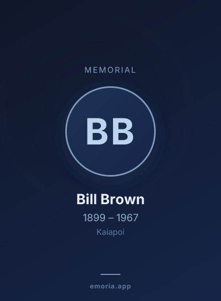 Memorial portrait of Bill Brown