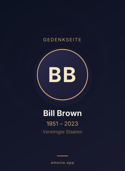 Gedenkportrait von Bill Brown