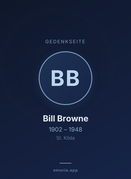 Gedenkportrait von Bill Browne