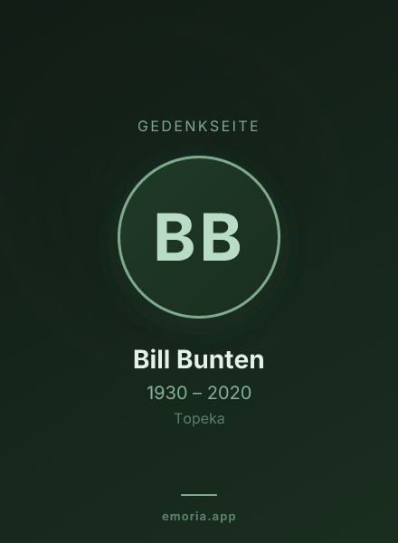 Gedenkportrait von Bill Bunten