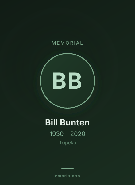Memorial portrait of Bill Bunten
