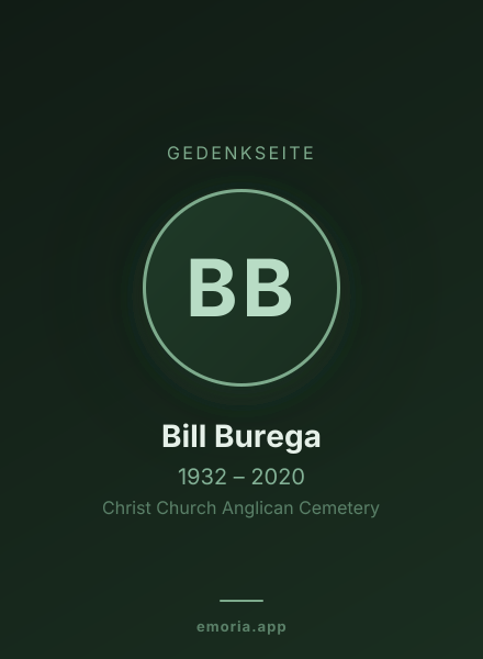 Gedenkportrait von Bill Burega