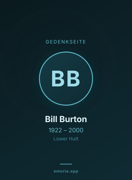 Gedenkportrait von Bill Burton