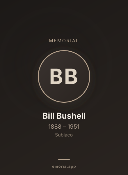 Memorial portrait of Bill Bushell