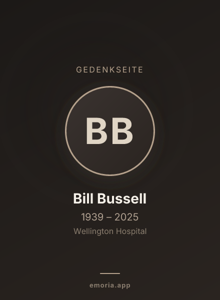 Gedenkportrait von Bill Bussell