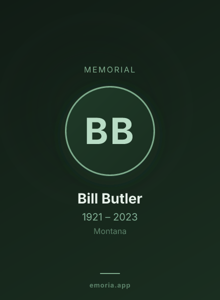 Memorial portrait of Bill Butler