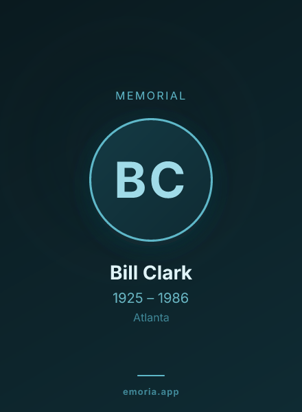 Memorial portrait of Bill Clark