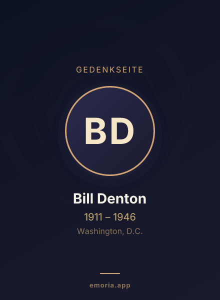 Gedenkportrait von Bill Denton