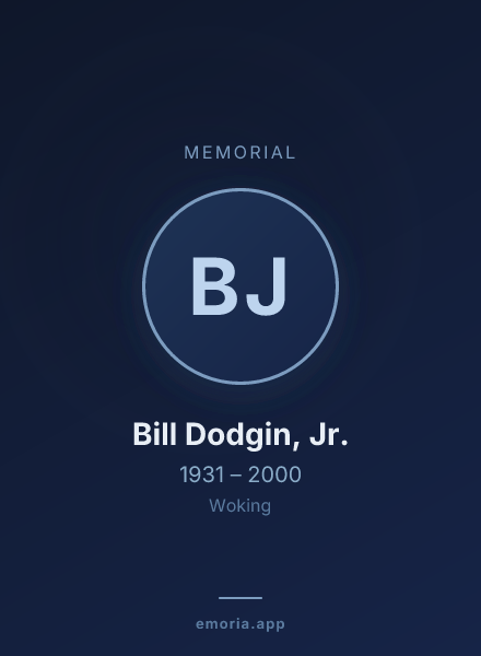 Memorial portrait of Bill Dodgin, Jr.