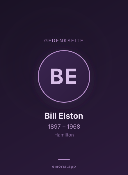 Gedenkportrait von Bill Elston