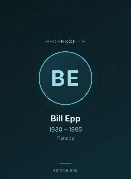 Gedenkportrait von Bill Epp