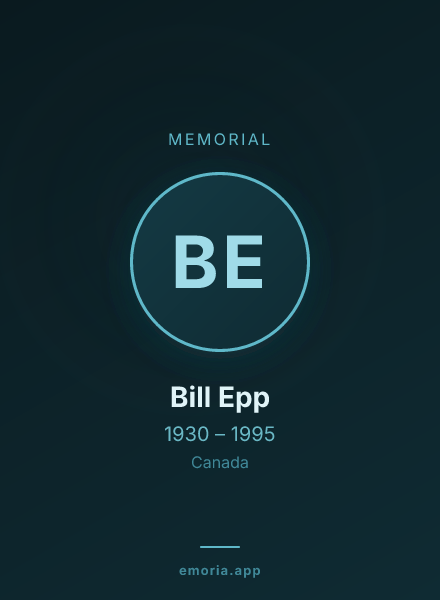 Memorial portrait of Bill Epp