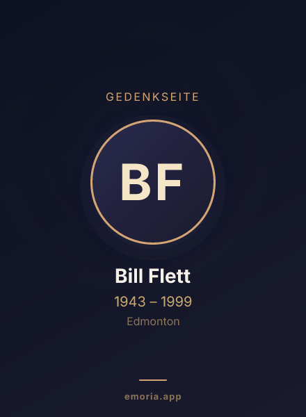 Gedenkportrait von Bill Flett