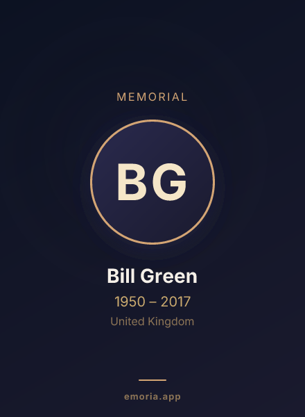 Memorial portrait of Bill Green