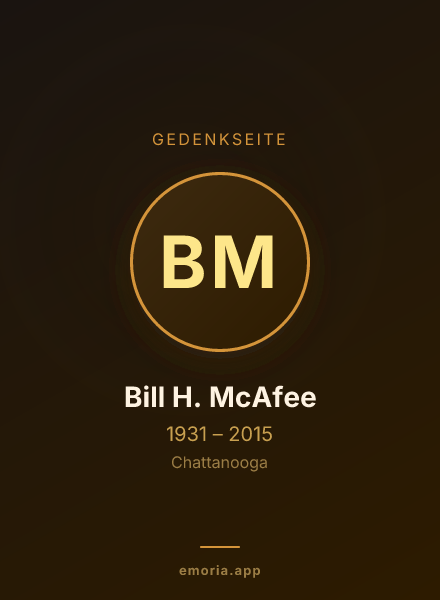 Gedenkportrait von Bill H. McAfee