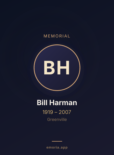 Memorial portrait of Bill Harman