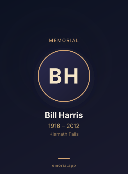 Memorial portrait of Bill Harris