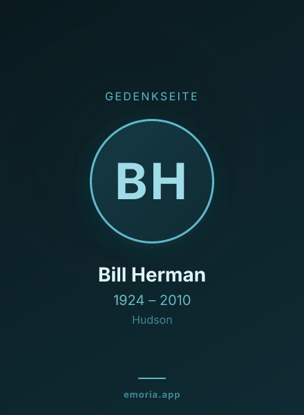 Gedenkportrait von Bill Herman
