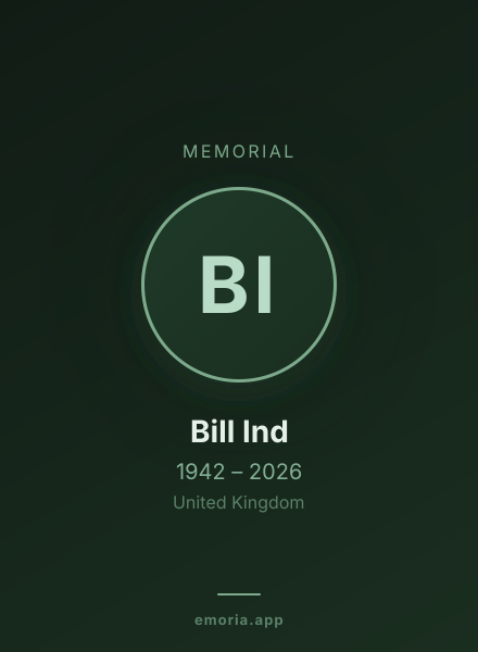 Memorial portrait of Bill Ind