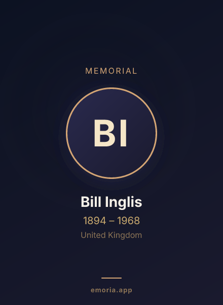 Memorial portrait of Bill Inglis