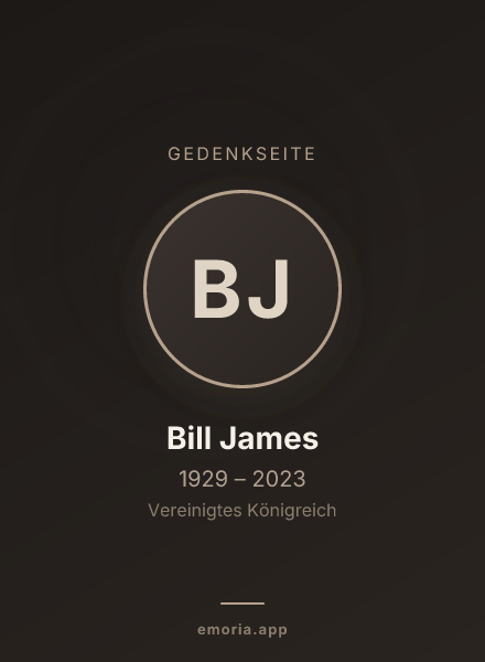 Gedenkportrait von Bill James